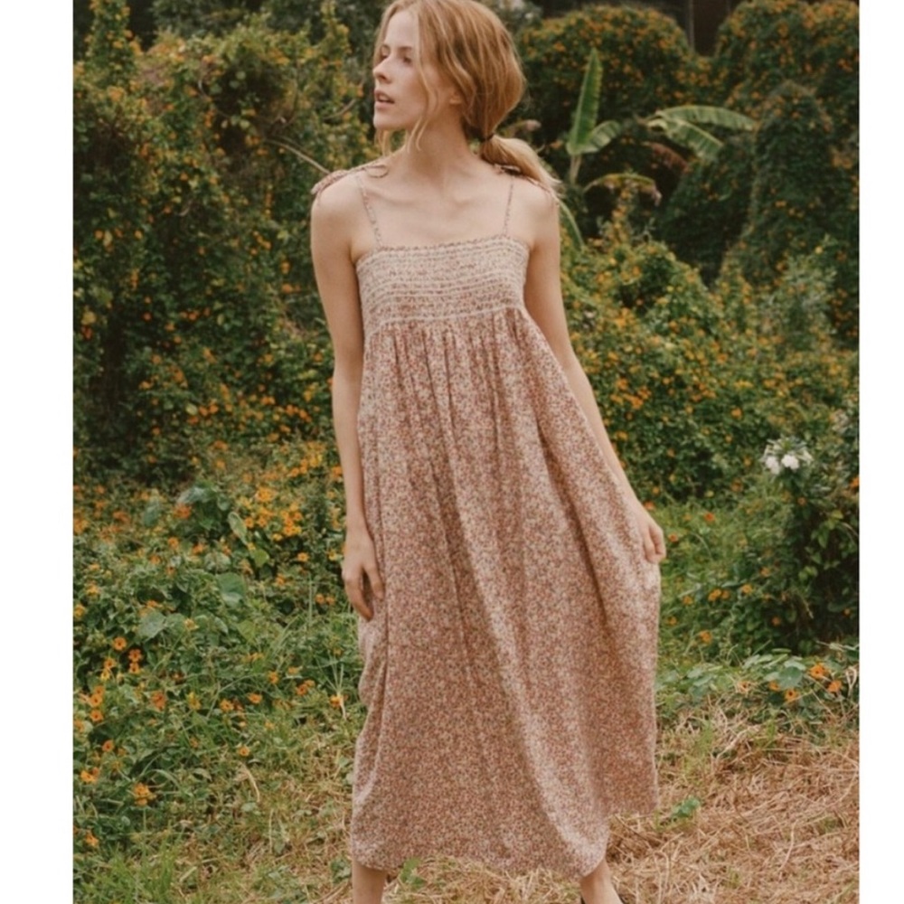 Dôen Pansy Ditsy Floral Calico Dress